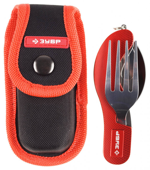 Набор ЗУБР "ТУРИСТ" походный, с вилкой и ложкой, "4 в 1",  ( 47782 )