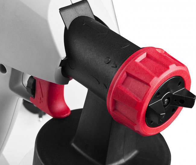 Краскопульт (краскораспылитель) электрич, ЗУБР КПЭ-500, HVLP, 0.8л, краскоперенос 0-800мл/мин,вязкость краски 100 DIN/сек, сопло 2.6мм, 500Вт,  ( КПЭ-500 )