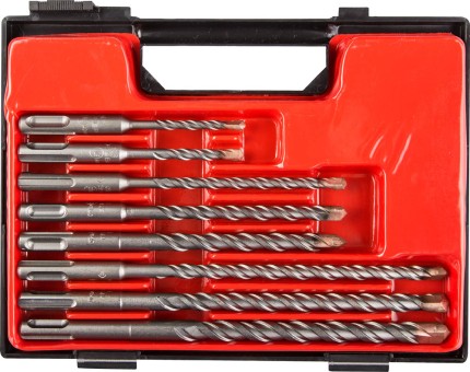 Набор ЗУБР: Буры по бетону, "SDS-Plus", 5х110, 6х110, 6х160, 8х160, 8х210, 10х160, 10х210, 12х210мм, 8шт,  ( 29314-H8 )