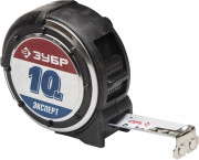 Рулетка ЗУБР "ЭКСПЕРТ" "АНТЕЙ", металлический обрезиненный корпус, полотно с нейлоновым напылением, 10мх25мм,  ( 34053-10-25 )