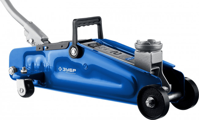 Домкрат гидравлический подкатной T30, 2т, 135-330мм, в кейсе, ЗУБР Профессионал 43053-2-K,  ( 43053-2-K )