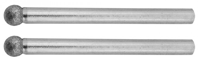 Мини-шарошки ЗУБР алмазные, d 4,0x3,2мм, длина 38мм, 2шт,  ( 35922 )