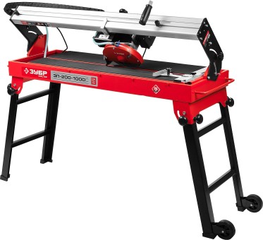 Электроплиткорез ЗУБР "МАСТЕР", длина реза 920 мм, диск 200 мм, глубина реза 90°-32мм/45°-28мм, стол 960x400 мм, 1000Вт,  ( ЭП-200-1000С )