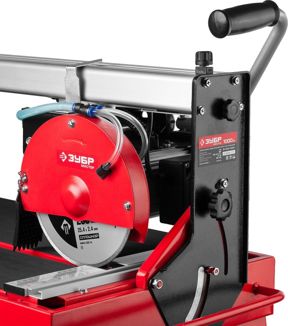 Электроплиткорез ЗУБР "МАСТЕР", длина реза 920 мм, диск 200 мм, глубина реза 90°-32мм/45°-28мм, стол 960x400 мм, 1000Вт,  ( ЭП-200-1000С )