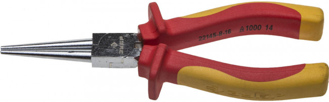 Круглогубцы "ПРОФИЭЛЕКТРИК", диэлектрические, двухкомпонентная маслобензостойкая рукоятка, до ~1000В, 160мм, ЗУБР Профессионал 22145-8-16, ( 22145-8-16 ) Круглогубцы "ПРОФИЭЛЕКТРИК", диэлектрические, двухкомпонентная маслобензостойкая рукоятка, до ~1000В, 160мм, ЗУБР Профессионал 22145-8-16, ( 22145-8-16 )