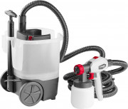 Краскопульт (краскораспылитель) электрич, ЗУБР КПЭ-750, HVLP, 0.8л, краскоперенос 0-800мл/мин,вязкость краски 100 DIN/сек, сопло 2.6мм, 750Вт,  ( КПЭ-750 )