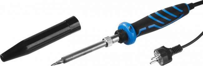 Паяльник ЗУБР "ПРОФЕССИОНАЛ" с двухкомпонентной рукояткой, с защитным колпачком, керамическим нагревательным элементом, 40Вт, конус,  ( 55413-40 ) Паяльник ЗУБР "ПРОФЕССИОНАЛ" с двухкомпонентной рукояткой, с защитным колпачком, керамическим нагревательным элементом, 40Вт, конус,  ( 55413-40 )