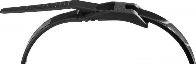 Кабельные стяжки черные КОБРА, с плоским замком, 4.6 х 205 мм, 25 шт, нейлоновые, ЗУБР Профессионал,  ( 30935-46-205 )