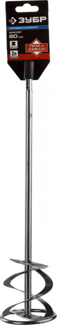 Миксер ЗУБР "ПРОФЕССИОНАЛ" для красок оцинкованный, SDS+ хвостовик, на подвеске, 80x400мм,  ( 06036-08-40 )
