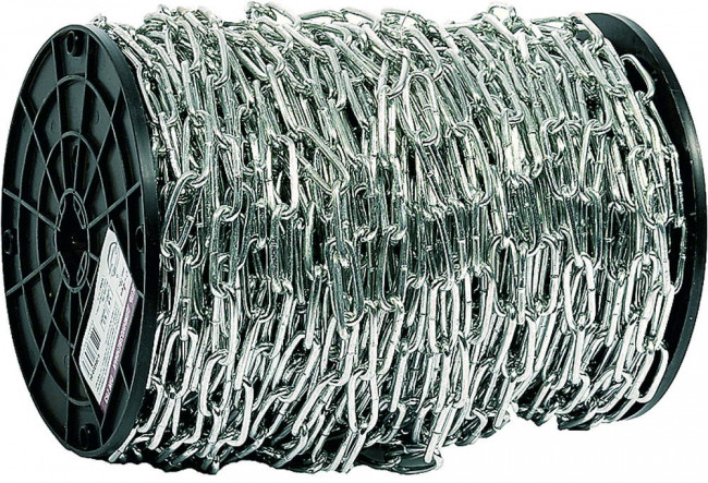 Цепь длиннозвенная, DIN 763, оцинкованная сталь, d=4мм, L=70м, ЗУБР Профессионал,  ( 4-304030-04 )