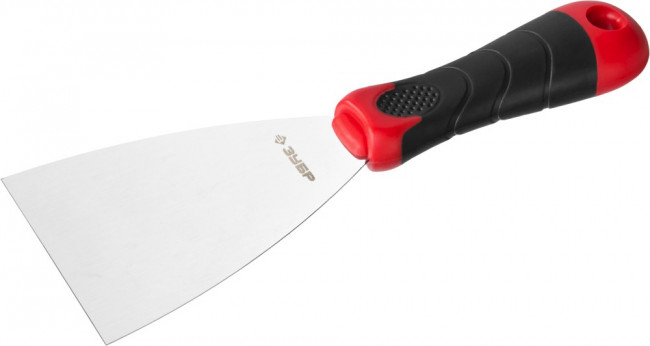 Шпатель ЗУБР "МАСТЕР", профилированное нержавеющее полотно, 2к ручка, 80мм,  ( 10072-08 )