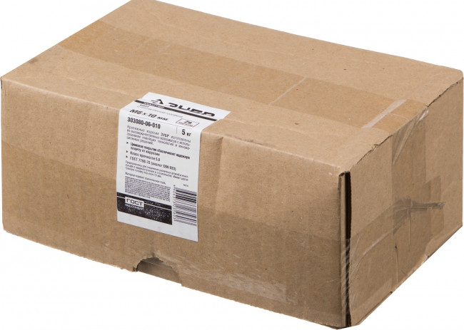 Болт ГОСТ 7798-70, M6 x 12 мм, 5 кг, кл. пр. 5.8, оцинкованный, ЗУБР,  ( 303080-06-012 )