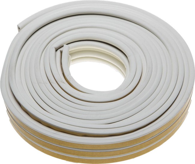 Уплотнитель ЗУБР резиновый самоклеящийся, профиль "P", белый, 6м,  ( 40922-006 )