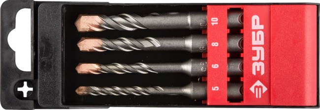 Набор ЗУБР: Буры по бетону, хвостовик SDS-plus, S4, в боксе, 5х110, 6х110, 8х110, 10х110мм, 4шт, ( 29314-H4-1 ) Набор ЗУБР: Буры по бетону, хвостовик SDS-plus, S4, в боксе, 5х110, 6х110, 8х110, 10х110мм, 4шт, ( 29314-H4-1 )