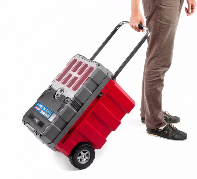 Ящик-тележка для инструмента "МЕГА БОКС" пластиковый, 24", ЗУБР Профессионал,  ( 38133-24 )