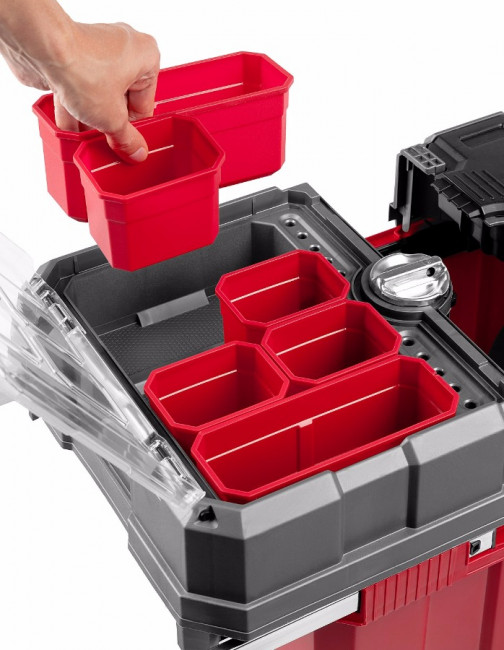 Ящик-тележка для инструмента "МЕГА БОКС" пластиковый, 24", ЗУБР Профессионал,  ( 38133-24 )
