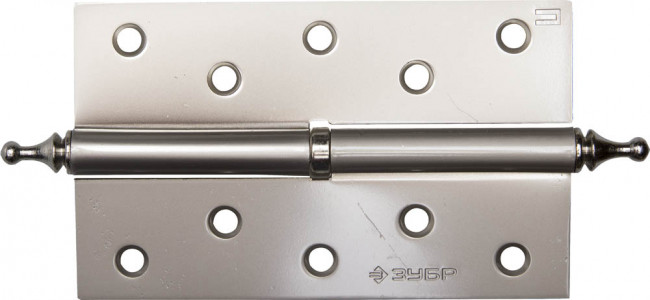 Петля дверная разъемная ЗУБР "ЭКСПЕРТ", 1 подшипник, цвет мат. никель (PN), правая, с крепежом, 125х75х2,5мм,2шт,  ( 37605-125-4R )