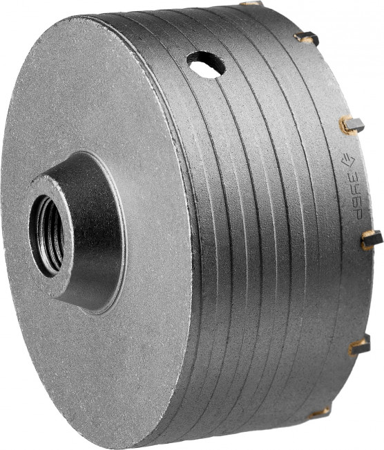 Коронка по бетону ЗУБР "ПРОФЕССИОНАЛ" без державки, 125 мм, резьбовая посадка коронки М22,  ( 29180-125 )