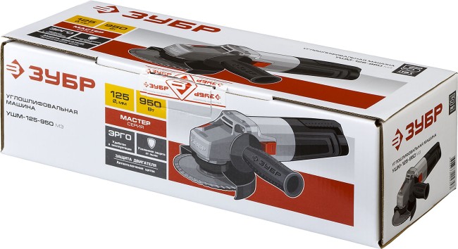 Углошлифовальная машина (болгарка), ЗУБР УШМ-125-950 М3, 125 мм, 11000 об/мин, 950 Вт, ( УШМ-125-950 М3 ) Углошлифовальная машина (болгарка), ЗУБР УШМ-125-950 М3, 125 мм, 11000 об/мин, 950 Вт, ( УШМ-125-950 М3 )