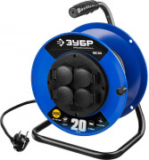 Удлинитель на катушке ПВС 315, 20 м, 3500 Вт, 4 гнезда, IP44, ПВС 3х1,5 кв мм, ЗУБР Профессионал,  ( 55081-20 )