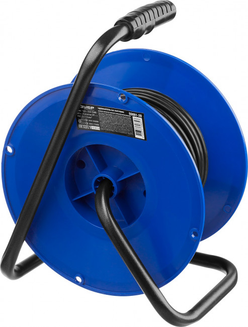 Удлинитель на катушке ПВС 315, 20 м, 3500 Вт, 4 гнезда, IP44, ПВС 3х1,5 кв мм, ЗУБР Профессионал,  ( 55081-20 )