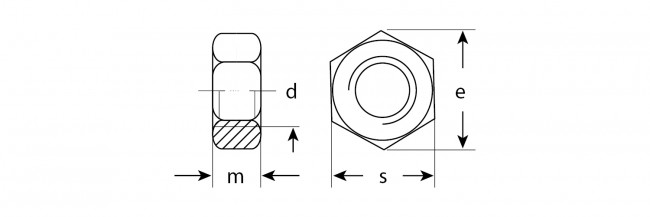 Гайка ГОСТ 5927-70, M5, 45 шт, кл. пр. 6, оцинкованная, ЗУБР ( 303556-05 )