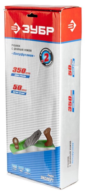 ЗУБР № 5 ПОЛУФУГАНОК рубанок металлический 350х60 мм.,  ( 18505-35_z01 )