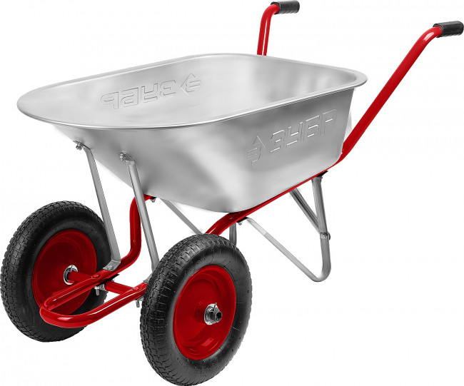 ЗУБР Т-21 тачка садово-строительная двухколесная, 90 л / 180 кг, пневматические колеса, ( 39952 ) ЗУБР Т-21 тачка садово-строительная двухколесная, 90 л / 180 кг, пневматические колеса, ( 39952 )