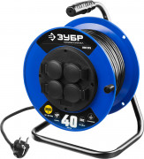 Удлинитель на катушке ПВС 315, 40 м, 3500 Вт, 4 гнезда, IP44, ПВС 3х1,5 кв мм, ЗУБР Профессионал,  ( 55081-40 )