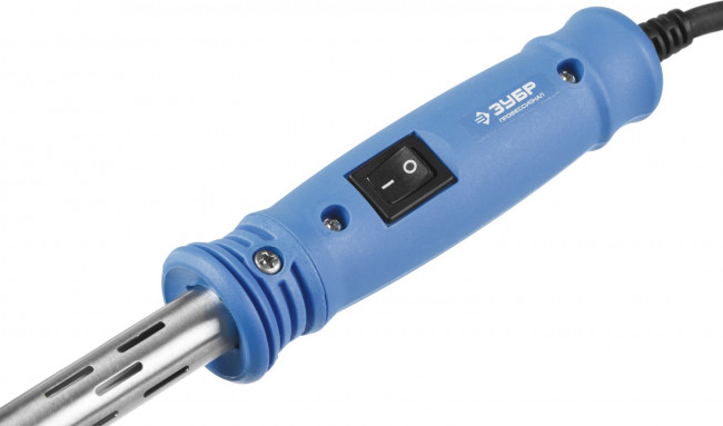 Паяльник ЗУБР "ПРОФЕССИОНАЛ", с выключателем, пластмассовой рукояткой и долговечным жалом, 300Вт, клин,  ( 55301-300 ) Паяльник ЗУБР "ПРОФЕССИОНАЛ", с выключателем, пластмассовой рукояткой и долговечным жалом, 300Вт, клин,  ( 55301-300 )