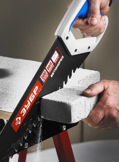 Ножовка по пенобетону (пила) БЕТОНОРЕЗ 700 мм, шаг 20 мм, 34 твердосплавных резца, твердосплавные напайки, тефлоновое покрытие, ЗУБР,  ( 15157-70 )