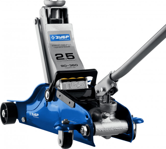 Домкрат гидравлический подкатной T65, 2,5т, 90-360мм, ЗУБР Профессионал 43057-2.5, ( 43057-2.5 ) Домкрат гидравлический подкатной T65, 2,5т, 90-360мм, ЗУБР Профессионал 43057-2.5, ( 43057-2.5 )