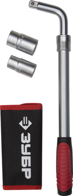 Ключ баллоный ЗУБР "МАСТЕР" телескопический, с торцовыми головками, 17/19мм, 21/23мм,  ( 27525-H4 )