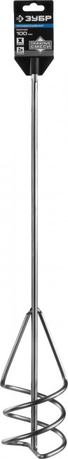 Миксер ЗУБР "ПРОФЕССИОНАЛ" для песчано-гравийных смесей, SDS+ хвостовик, оцинкованный, на подвеске, 100x600мм,  ( 06037-10-60 )