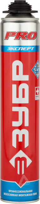 PRO пена монтажная, пистолетная, всесезонная, 750мл, SVS, ЗУБР,  ( 41145_z01 )