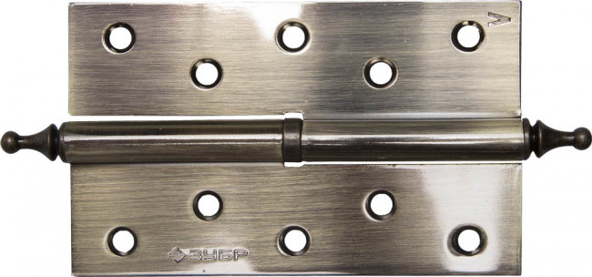 Петля дверная разъемная ЗУБР "ЭКСПЕРТ", 1 подшипник, цвет ст. латунь (AB), левая, с крепежом, 125х75х2,5мм,2шт,  ( 37605-125-5L )