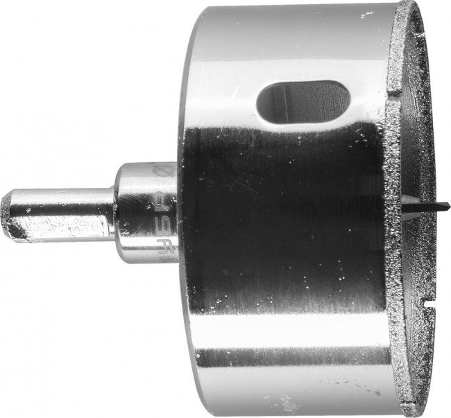 Коронка алмазная по кафелю и стеклу, d=68 мм, зерно Р 60, в сборе с центрирующим сверлом и имбусовым ключом, ЗУБР Профессионал 29850-68,  ( 29850-68 )