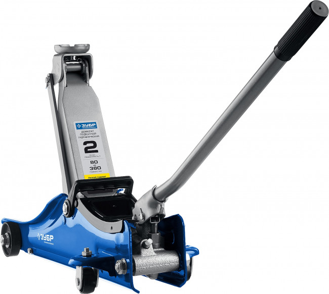 Домкрат гидравлический подкатной T55, 2т, 80-380мм, ЗУБР Профессионал 43058-2,  ( 43058-2 )