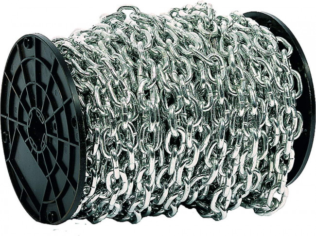 Цепь короткозвенная, DIN 766, оцинкованная сталь, d=3мм, L=120м, ЗУБР Профессионал,  ( 4-304050-03 )