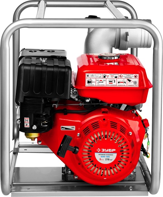 Мотопомпа бензиновая, ЗУБР ЗБМП-1600, 1600 л/мин (96 м3/ч), патрубки 100 мм, напор 28 м, всасывание 8 м, ( ЗБМП-1600 ) Мотопомпа бензиновая, ЗУБР ЗБМП-1600, 1600 л/мин (96 м3/ч), патрубки 100 мм, напор 28 м, всасывание 8 м, ( ЗБМП-1600 )