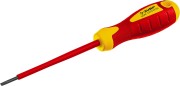 Отвертка диэлектрическая до 1000В, ЗУБР "ПРОФЕССИОНАЛ" "ПРОФИ ЭЛЕКТРИК" 25261-3.0-075, Cr-V, трехкомпонент рукоятка, SL 3 x 100 мм ( 25261-3.0-075_z01