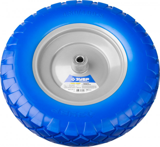 Колесо ЗУБР "ПРОФЕССИОНАЛ" полиуретановое, 380мм, посадочный размер 16мм,  ( 39912-2 )