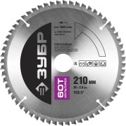 Диск пильный "Точный-МУЛЬТИ рез" по алюминию, максимальный ресурс, 210х30 мм, 60Т, ЗУБР Профессионал,  ( 36853-210-30-60 )