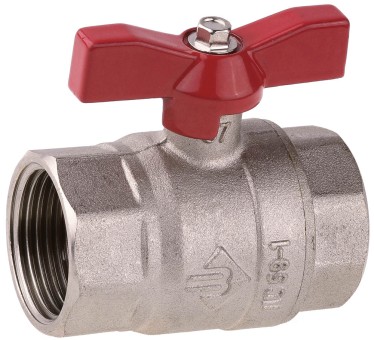 Кран ЗУБР шаровой 1" полнопроходной "мама-мама", бабочка, никелированная латунь, ( 51353-N-1 ) Кран ЗУБР шаровой 1" полнопроходной "мама-мама", бабочка, никелированная латунь, ( 51353-N-1 )