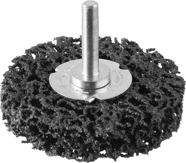 ЗУБР "ПРОФЕССИОНАЛ". Щетка дисковая для дрели, нейлоновая проволока с абразивным покрытием, с открытой агрессивной структурой, 63мм,  ( 35162-063_z01 )