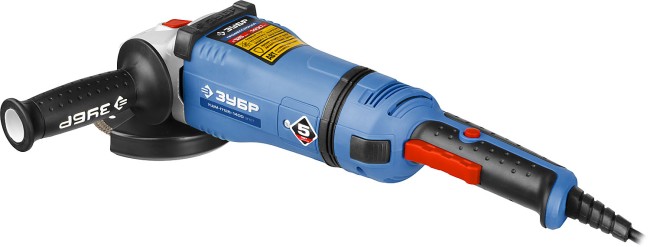 Углошлифов. машина (болгарка), ЗУБР Профессионал УШМ-П125-1400 ЭПСТ, удлин. рукоятка, конст. электрон., плав. пуск, 125мм, 3000-9500 об/мин, 1400 Вт,  ( УШМ-П125-1400 ЭПСТ )