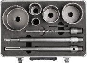 Набор буровых коронок ЗУБР, 5шт/33,50,68,82,100мм, с державками SDS-PLUS и SDS-MAX, 10предметов, ( 29185-H10 ) Набор буровых коронок ЗУБР, 5шт/33,50,68,82,100мм, с державками SDS-PLUS и SDS-MAX, 10предметов, ( 29185-H10 )