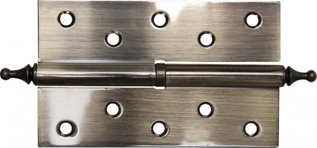 Петля дверная разъемная ЗУБР "ЭКСПЕРТ", 1 подшипник, цвет ст. латунь (AB), правая, с крепежом, 125х75х2,5мм,2шт ,  ( 37605-125-5R )