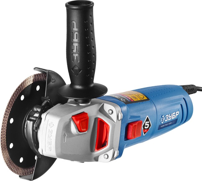 Углошлифов. машина (болгарка), ЗУБР Профессионал УШМ-П125-1200 ЭПСТ, одноруч. хват, конст. электрон., плав. пуск, 125 мм, 3000-11000 об/мин, 1200 Вт,  ( УШМ-П125-1200 ЭПСТ )