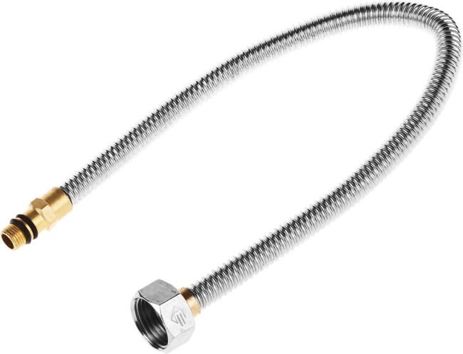Подводка ЗУБР "ЭКСПЕРТ" сильфонная из нержавеющей стали, для смесителя, укороченная, г/ш (гайка-штуцер), 1/2", 0,4м,  ( 51012-040 )